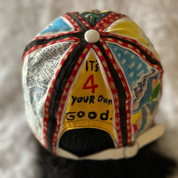 VINTAGE! Fred Babb 90s "Break the Rules" Art theme hat. Never worn. Adjustable. - Picture 7 of 7
